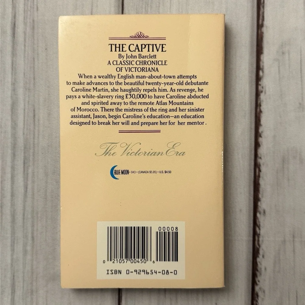 The Captive John Barclett Vintage Erotic Victorian Smut‎ PB Blue Moon 1989